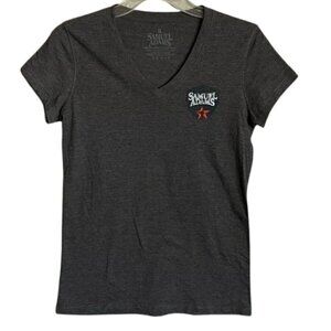 Samuel Adams Women's V-Neck Gray T-Shirt Size S